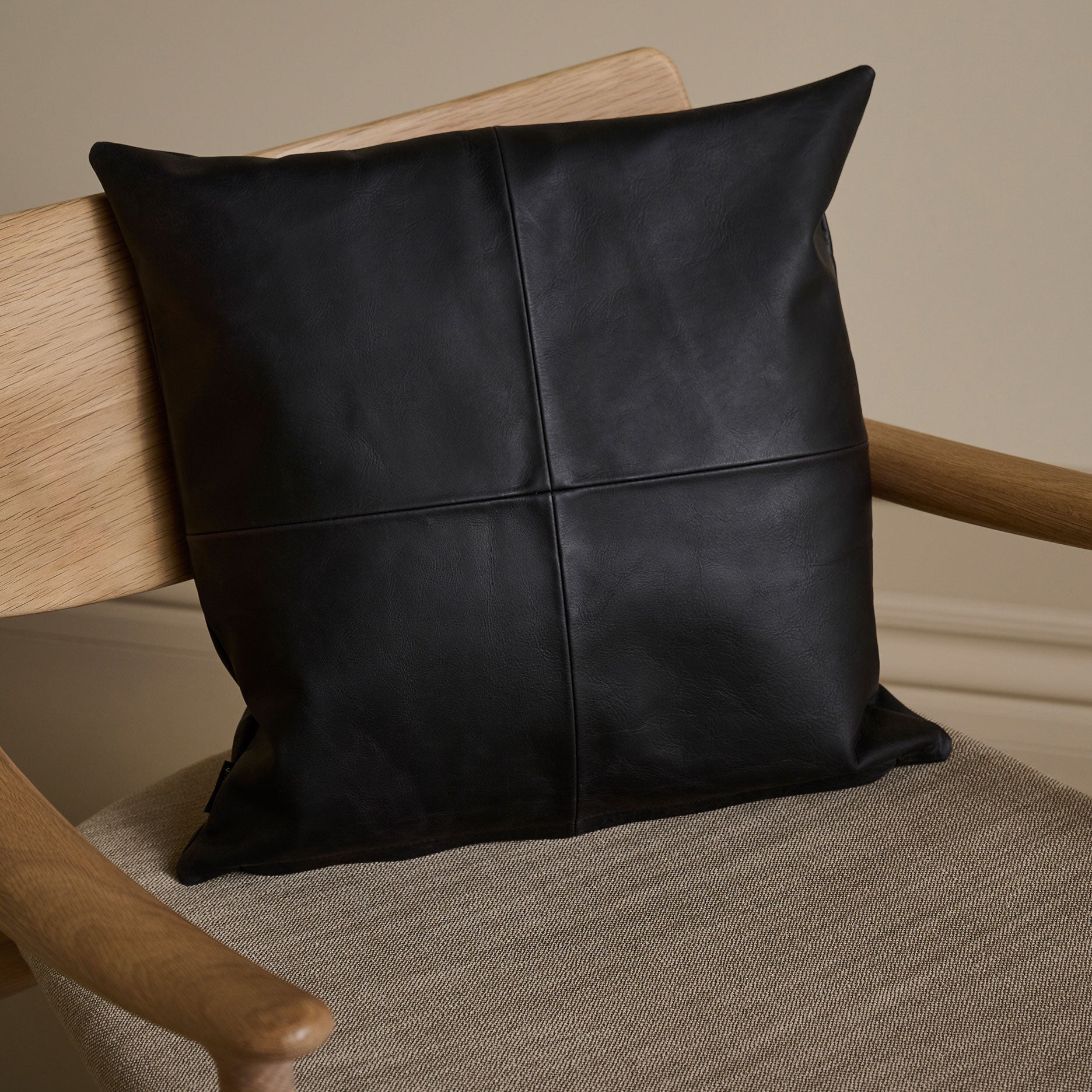 Læder pude 45x45 cm